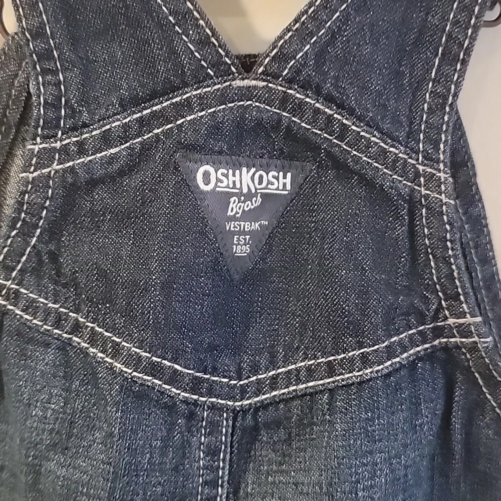 Oshkosh b'gosh 18 month denim chambray jeans overalls shorts painter pockets